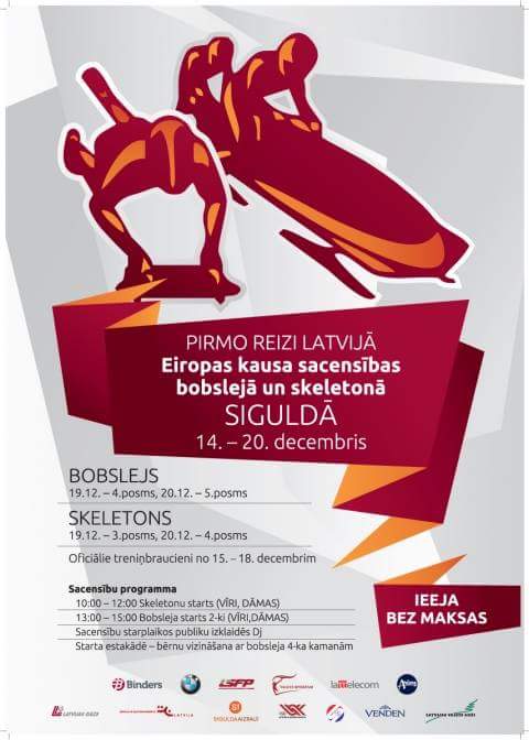 В Сигулде закончились соревнования на четвертом этапе Кубка Европы по скелетону